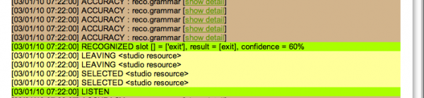 Success! It falsely detects the word "exit", but doesn't quit.