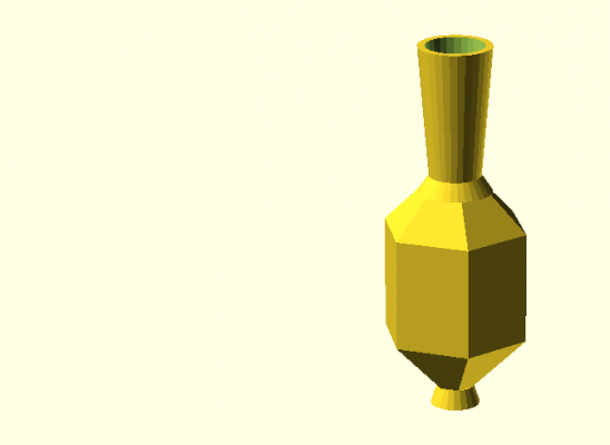 radius = 20; stemHeight = 40; stemBracketHeight = 5; bodyHeight = 30; elongation = 20;