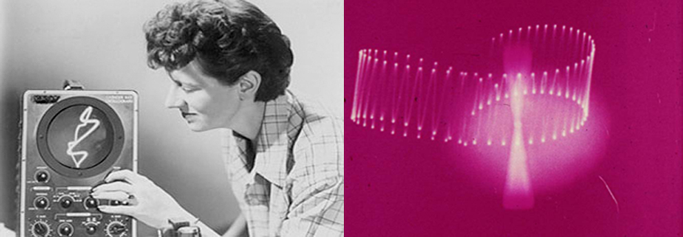 American animator, Mary Ellen Bute used a similar technique in the early 1950s, to produce abstract animated films which she called 'Abstronic'. 