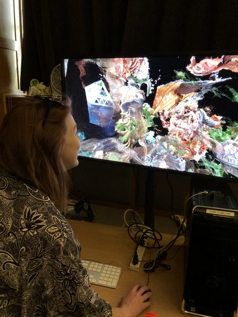 people playing point cloud garden #2